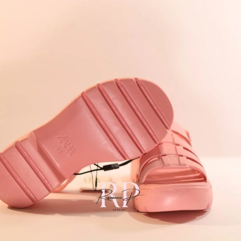 ZARA Women Pink Sandals SZ 37 NWT - Picture 7 of 7
